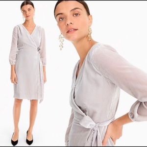 NWT J Crew Drapey Velvet Wrap Dress  Size 8